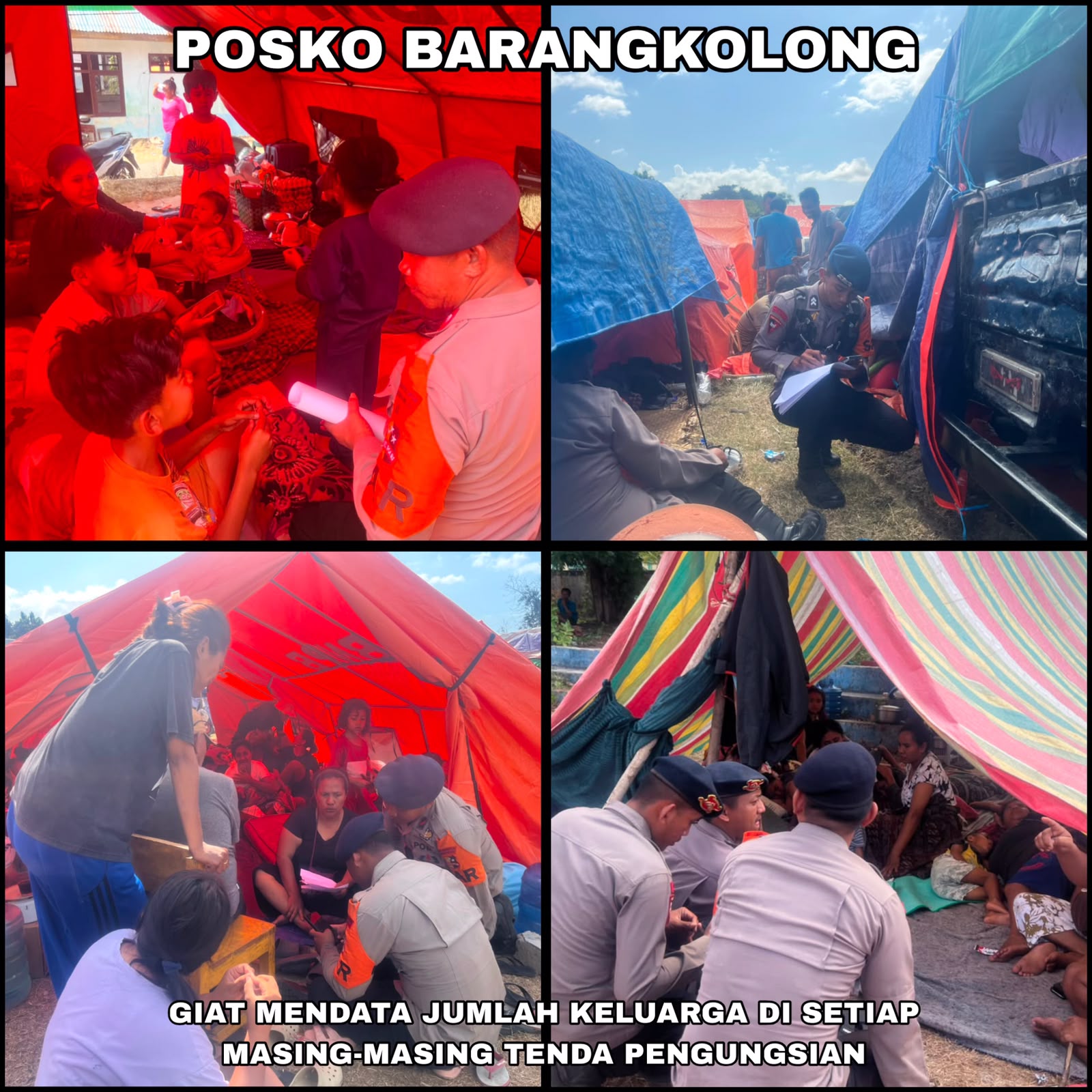 Pasukan Pelopor BKO Polda NTT Bergerak Tangani Dampak Gempa, Layani dan Bantu Warga di Lokasi Pengungsian